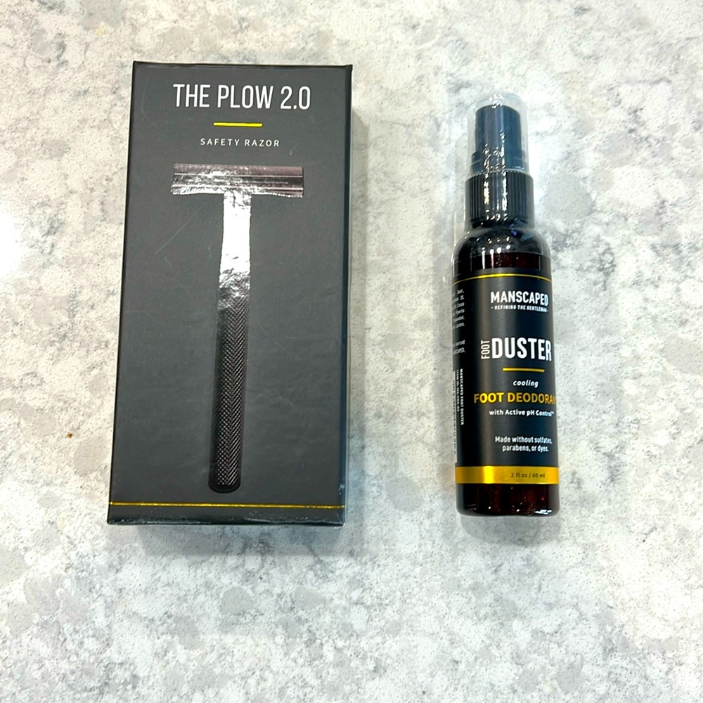 Manscaped Package. The Plow 2.0 and Foot Duster